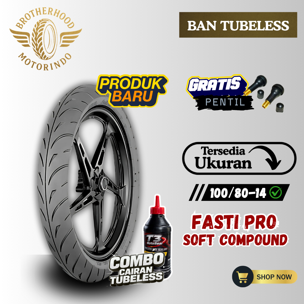 BAN IRC FASTI PRO TL COMPOUND (100/80-14 / 100 80 14) BAN TUBELESS  / BAN SOFT COMPOUND TUBLES / SOF