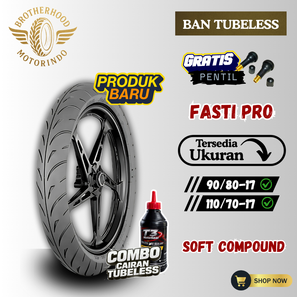 BAN IRC FASTI PRO TL COMPOUND (90/80-17 / 110/70-17) BAN TUBELESS  / BAN SOFT COMPOUND TUBLES / SOFT