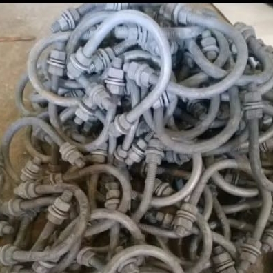 klem U Bolt hdg besi 12mm x 2inc hotdeep galvanis