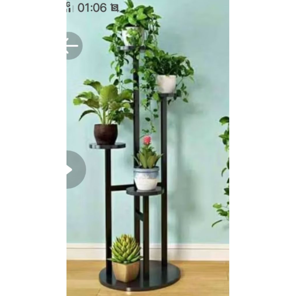 rak bunga minimalis tower plant bulat dan persegi