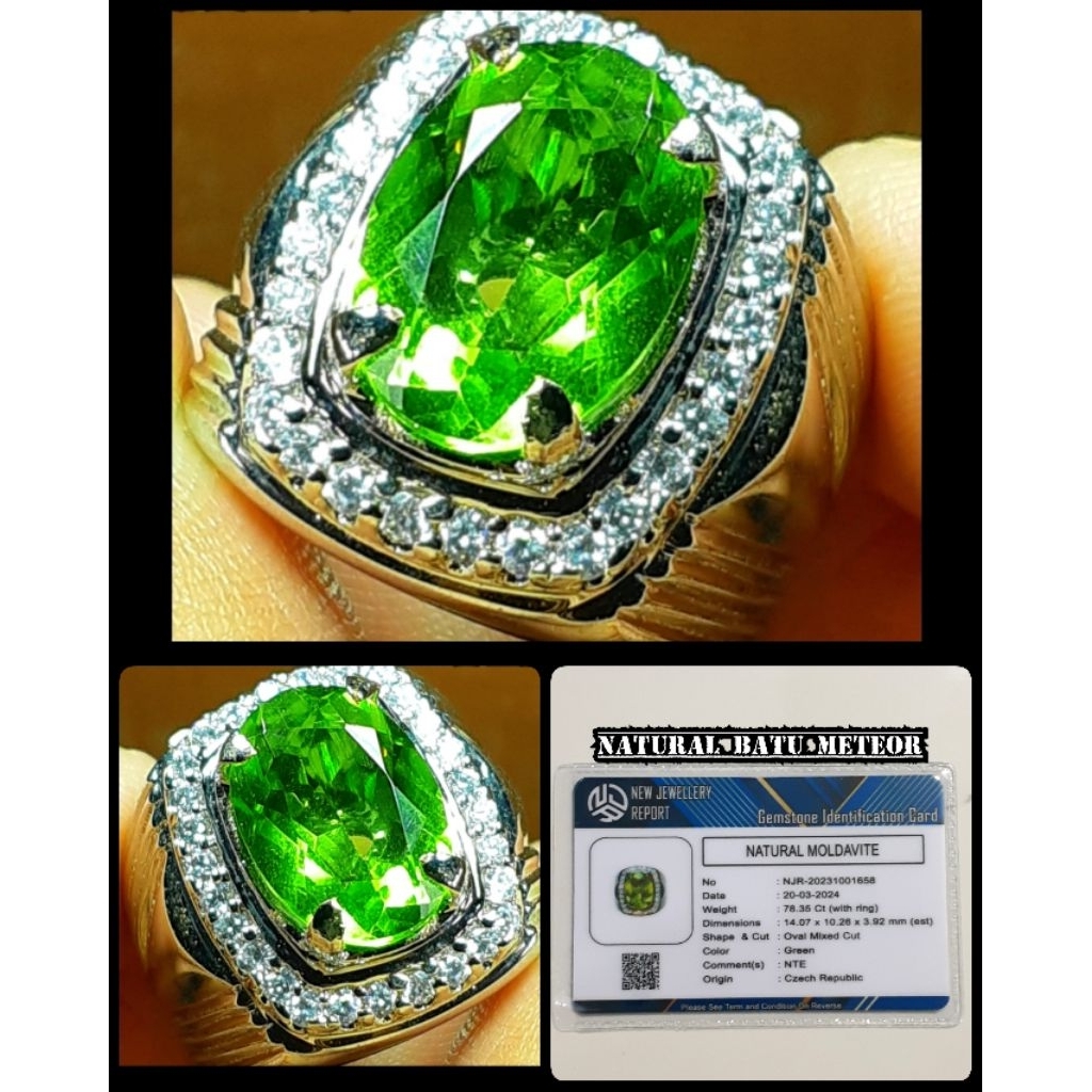 NATURAL BATU MULIA MOLDAVITE / BATU ASLI METEOR ya