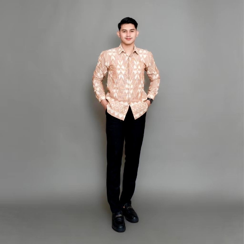 Kemeja Tenun Pria - Kemeja Kondangan - Kemeja Kantor - Baju Tenun Pria