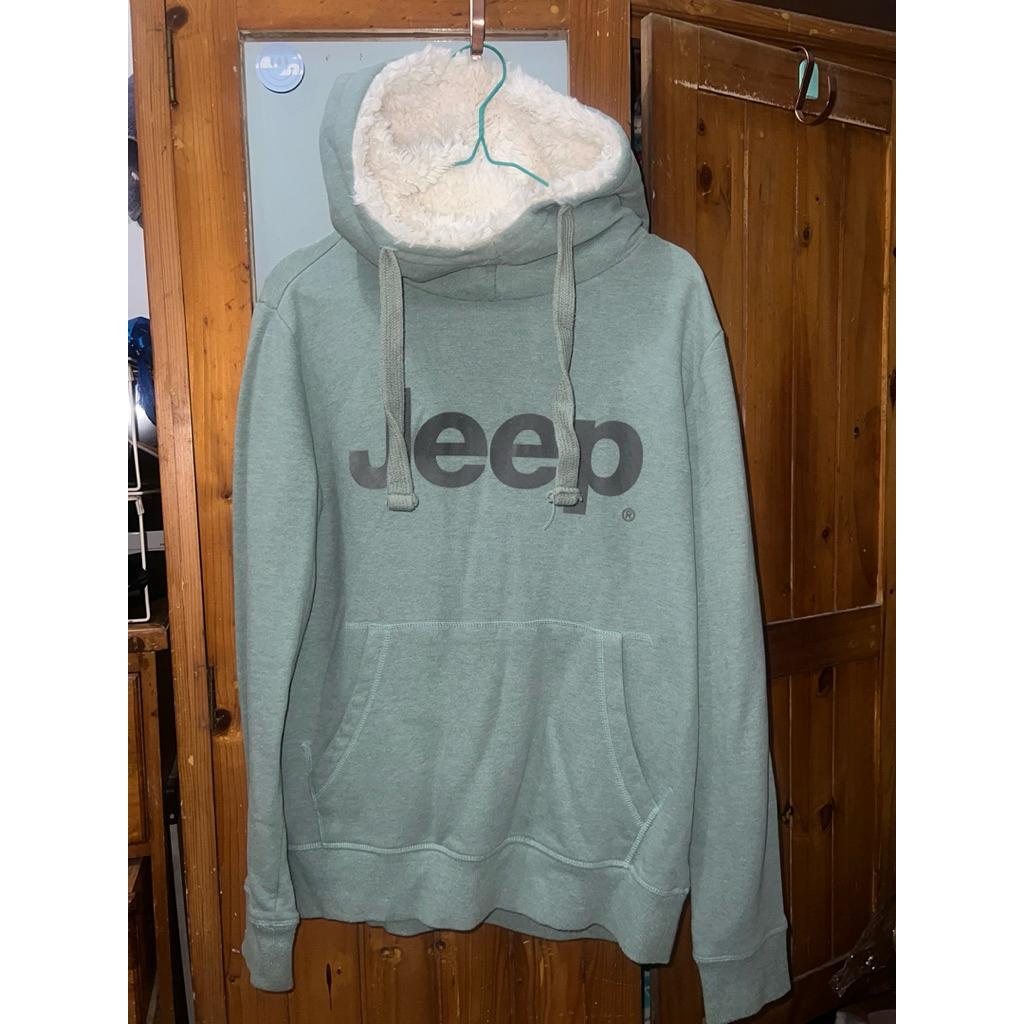 Sweater Hoodie Jeep Green Sage Preloved