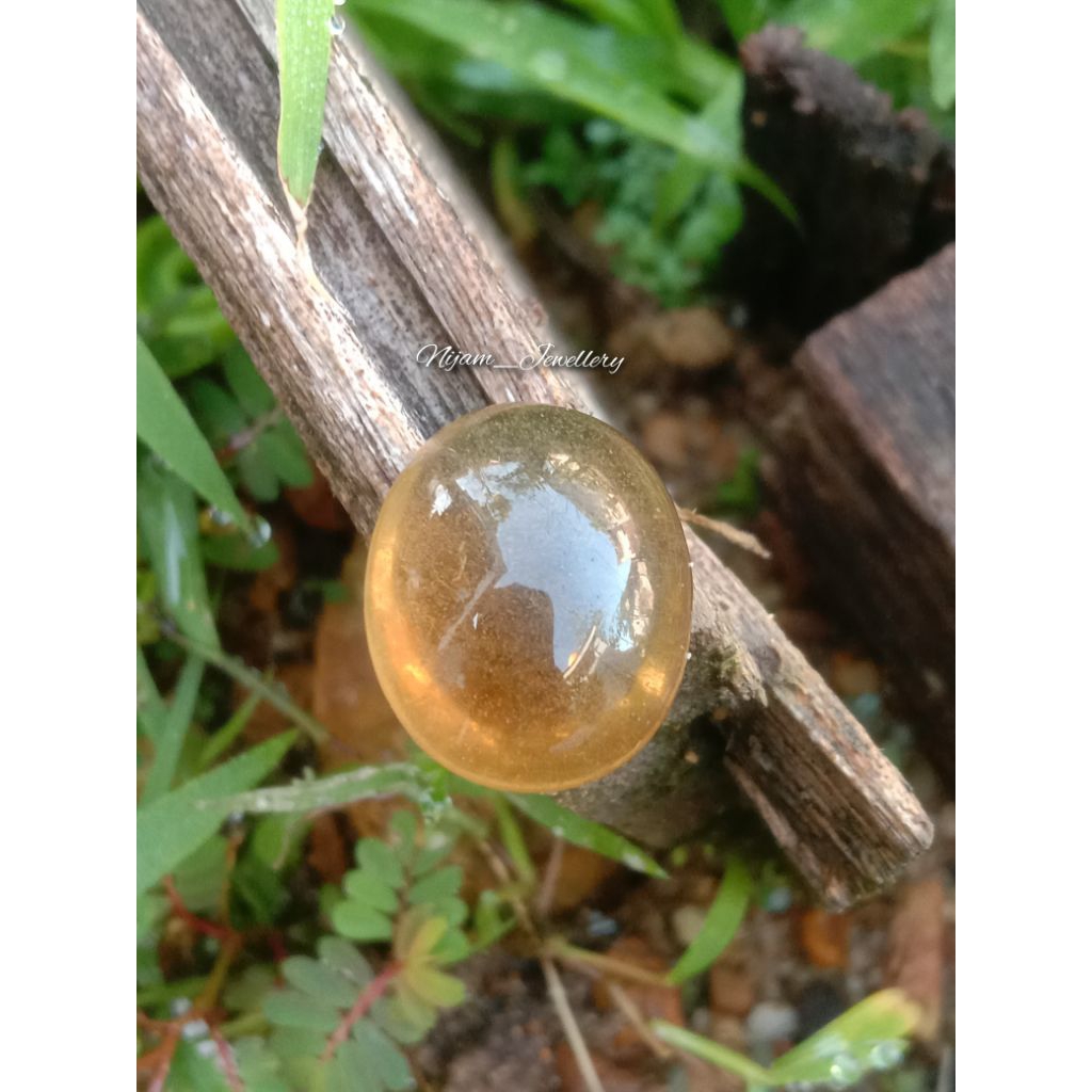 Natural Kecubung Teh..Batu  Cincin Asli Kalimantan..