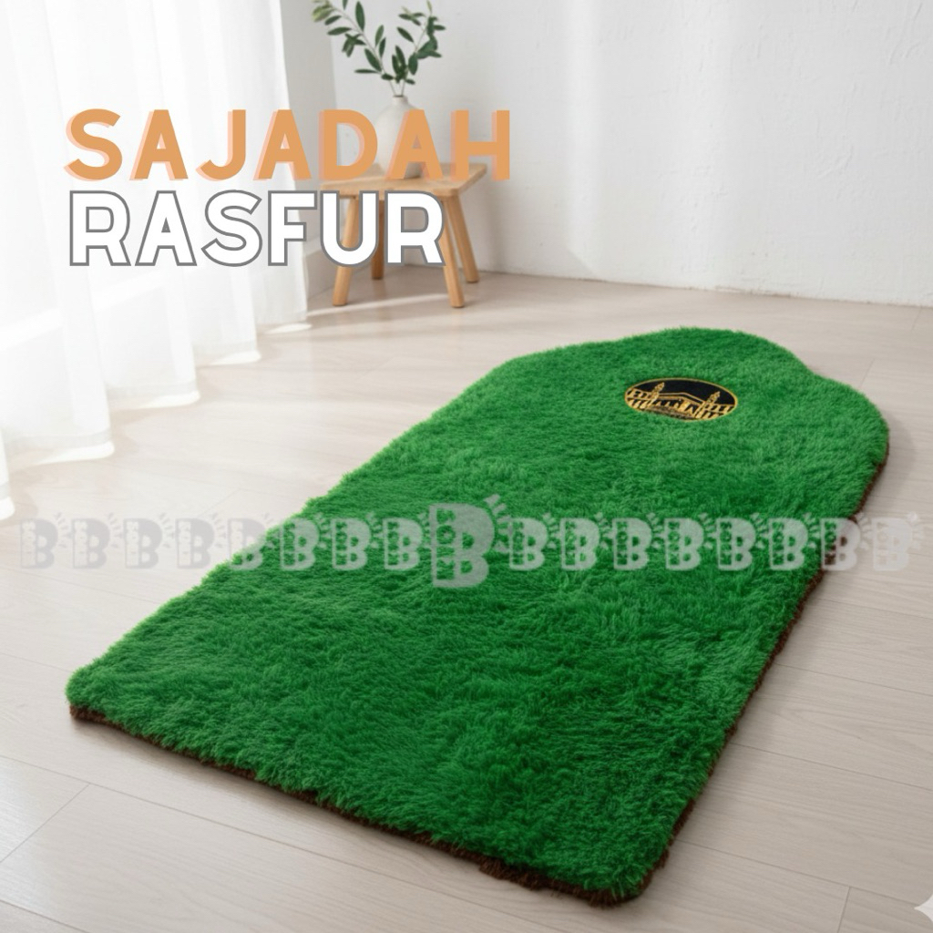 SAJADAH KUBAH RASFUR SAJADAH BULU RASFUR PREMIUM LEBIH LEBAR DAN TEBAL 5CM NYAMAN UNTUK SHALAT