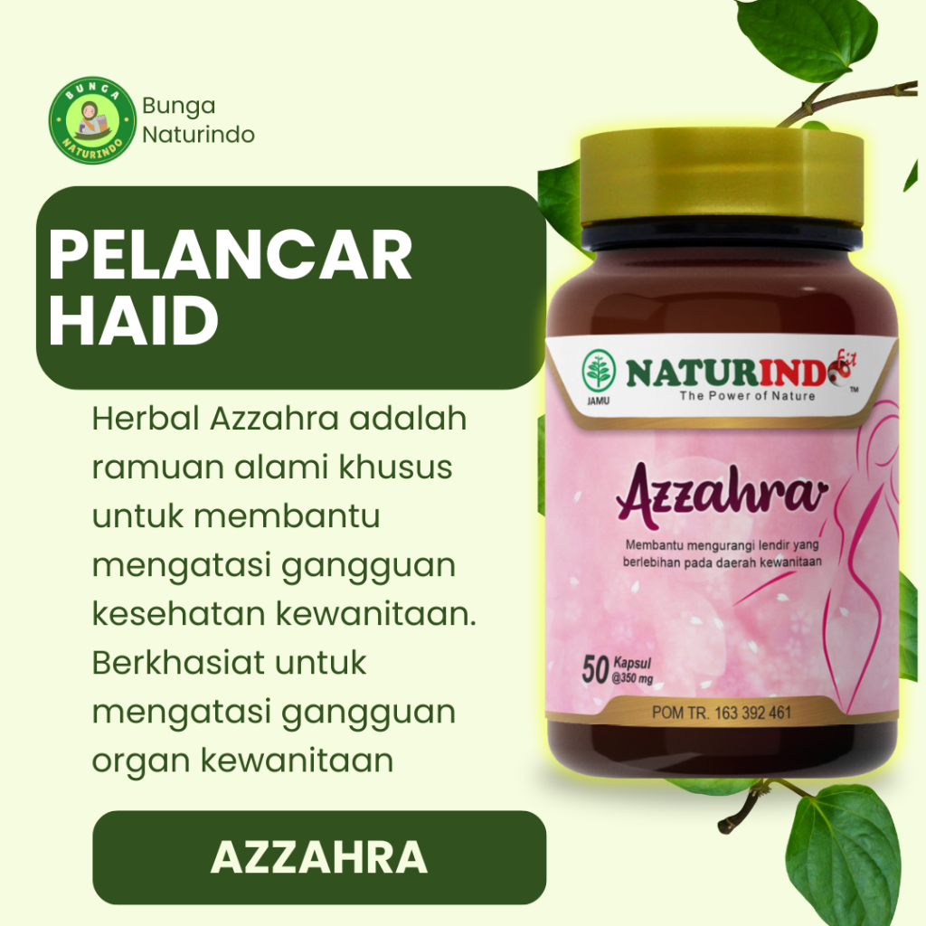 Herbal Pelancar Haid Telat Haid Tidak lancar Melancarkan Siklus Haid AZZAHRA NATURINDO