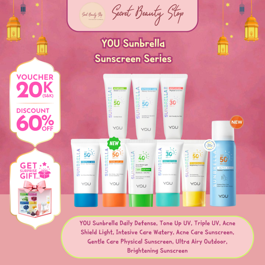 YOU GET 1 FREE GIFT Sunbrella Sunscreen Series SPF 50 SPF 30 PA+++++ | Triple UV Elixir Sunscreen | 