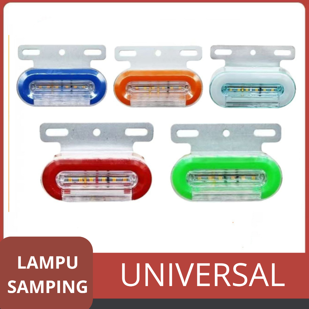 LAMPU SAMPING TRUK LED / LAMPU LED BAK SAMPING TRUK RUNNING 24V SEIN OVAL WF-073