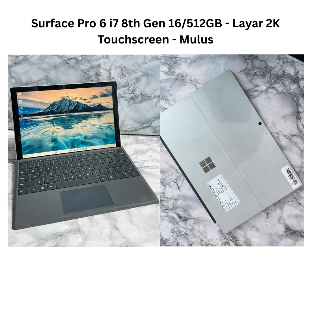 Microsoft Surface Pro 6 Core i7 Gen 8 | RAM 16GB | SSD 512GB - Premium 2-in-1 Laptop