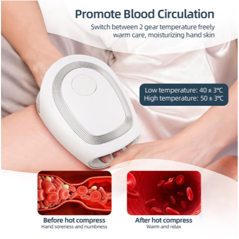 AG Electric Hand Massager With Compression Wireless Hand And Finger Massager Air Pressure Kneading W