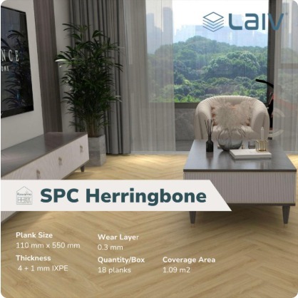 Lantai SPC Herringbone LAIV 5 mm