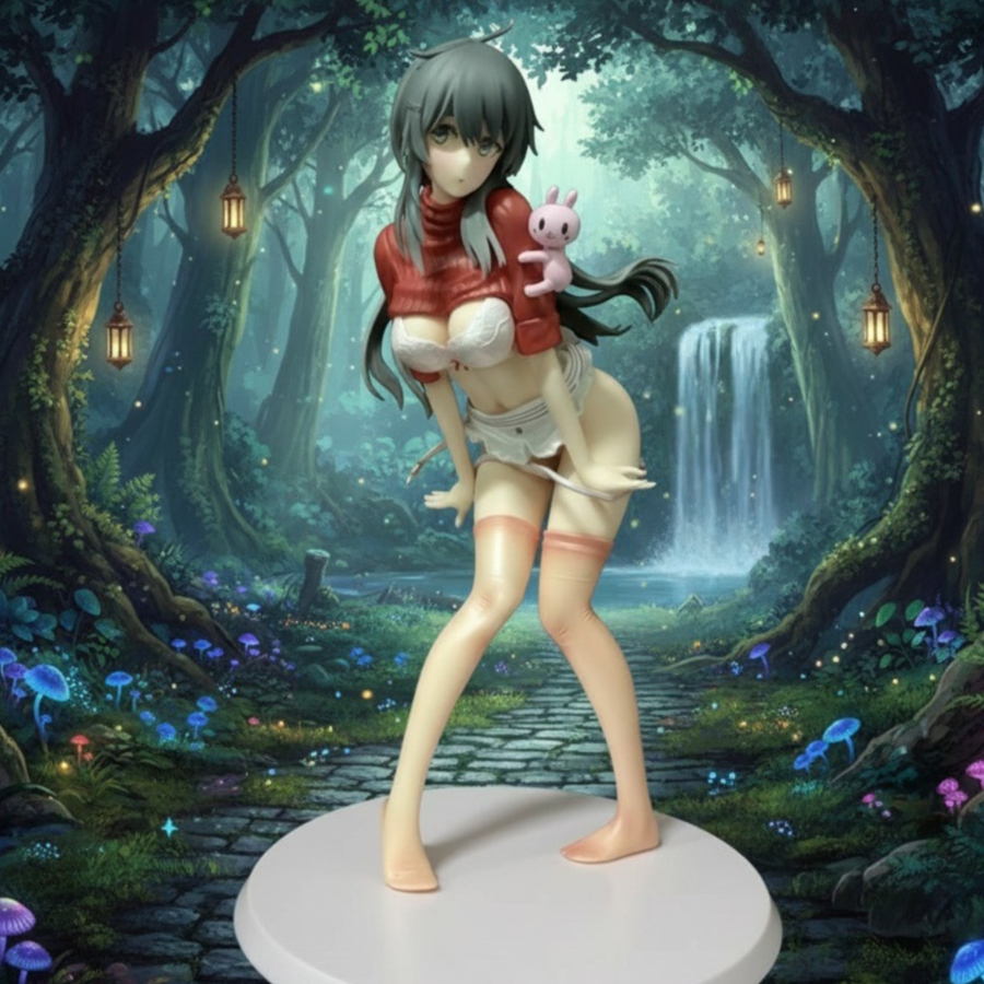 New Action Figure Anime Shizuka Hiratsuka - Red Sweater Ver. 28cm Cast Off