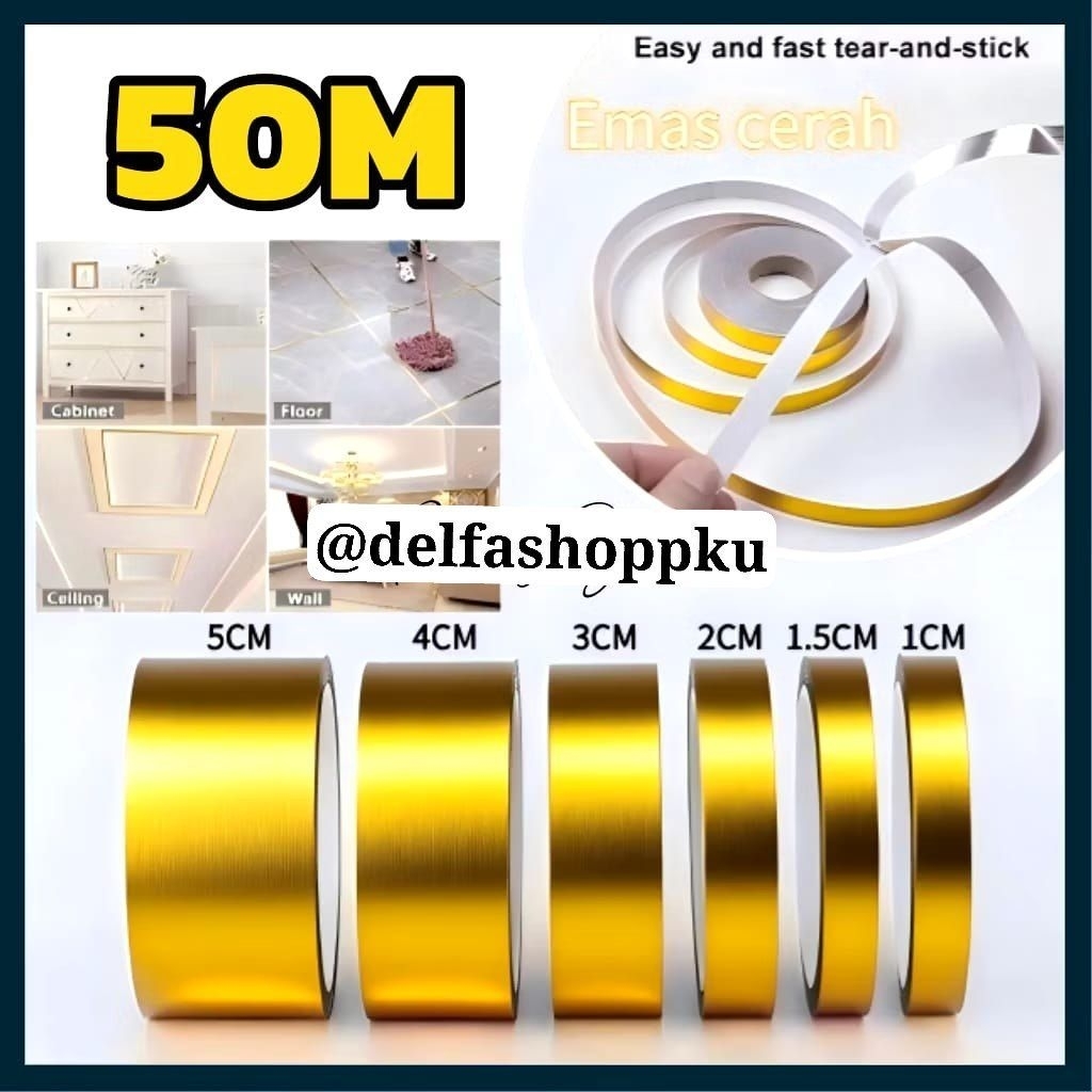 List Gold Dinding /dekorasi dinding rumah