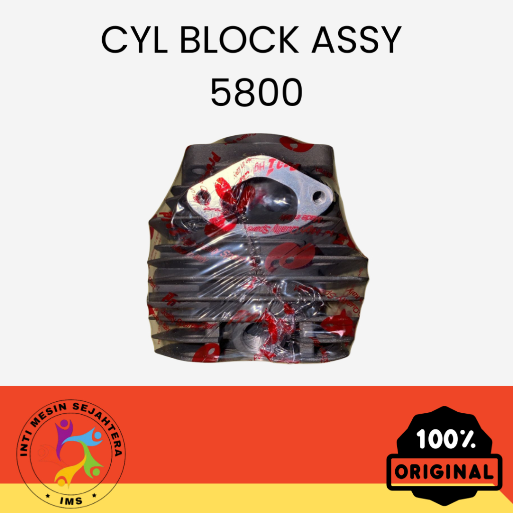 Cylinder Block Assy Chainsaw 5800 Pro1 / Blok Komplit Gergaji Mesin Senso 5800