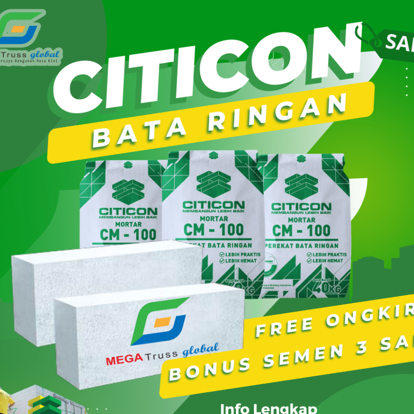 Bata Ringan Citicon di Surabaya, Sidoarjo, Gresik, Bata Hebel-bata ringan