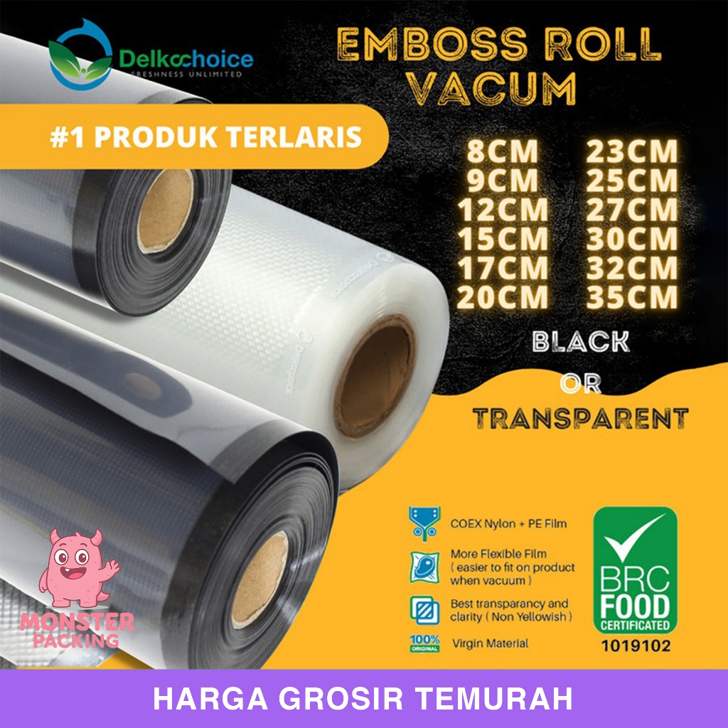 PLASTIK VACUM EMBOS VACUUM SEALER ROLL EMBOSSED VAKUM MAKANAN