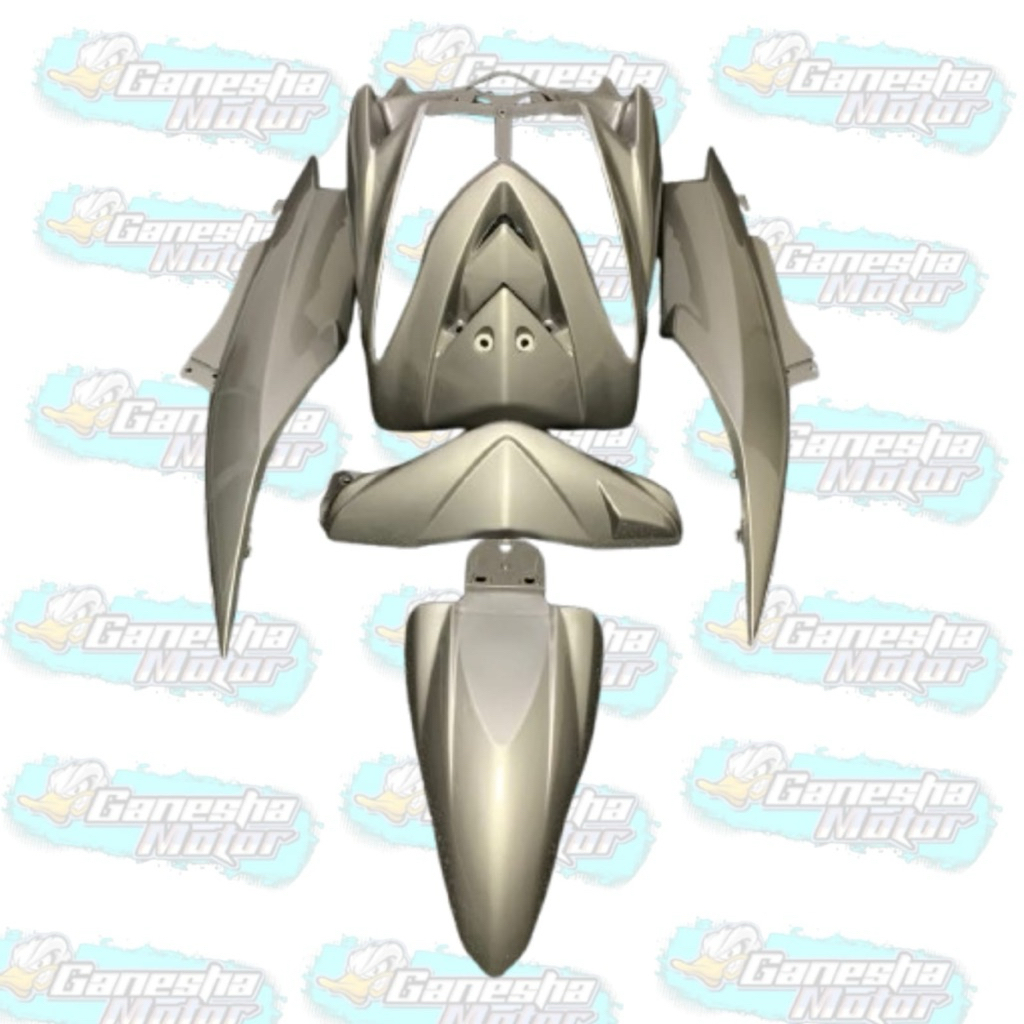 Full Set Body Halus Mio Soul Lampu 1 Warna Titanium Grey / Body Halus motor mio soul karbu