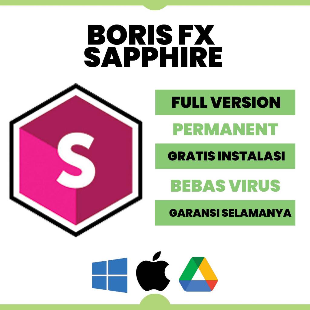 Boris FX Sapphire Full Version Efek Visual OFX AE PR PS LR AVX Windows Mac