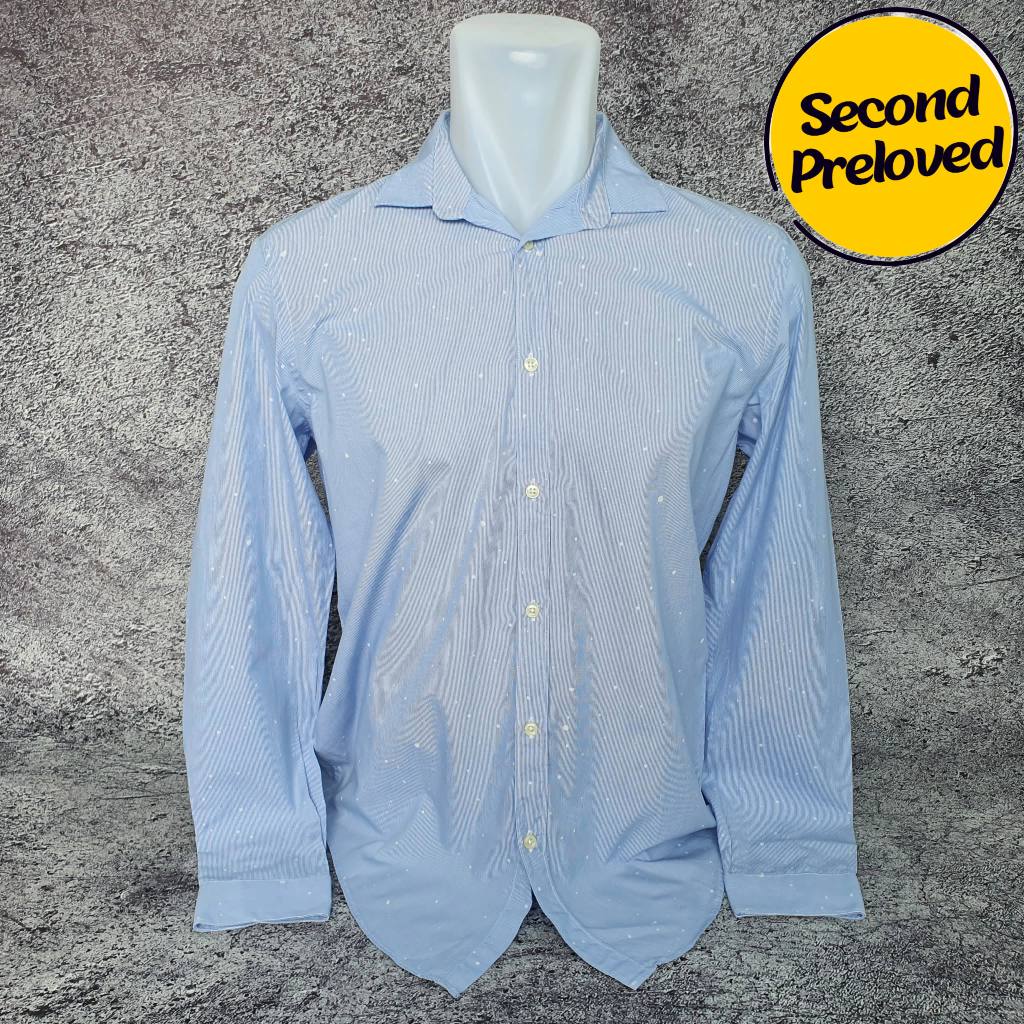 Baju Kemeja Panjang ZARA MAN - Size S sd M / Lebar 51 cm - Original - Second