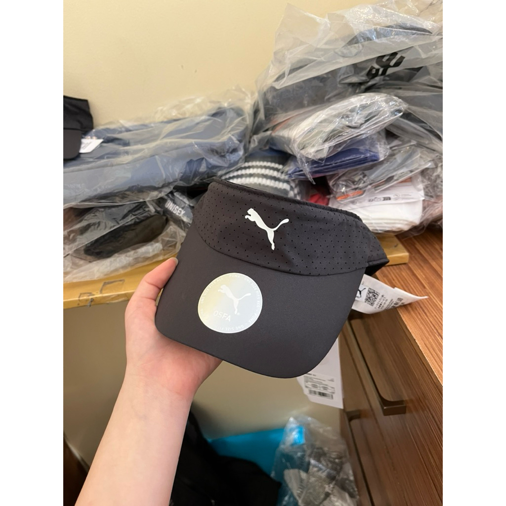 PUMA ORIGINAL Everyday Running Visor/Topi Olahraga Hitam