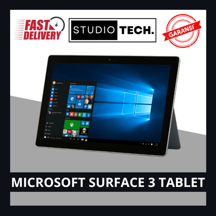 Microsoft Surface 3 Tablet Windows 10 Intel Atom X7 4/64GB Second Bergaransi