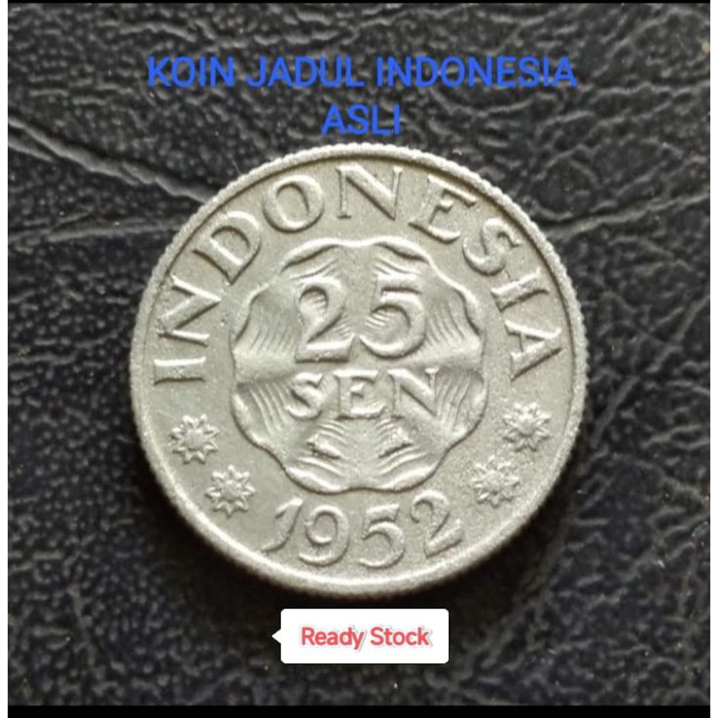 Koin 25 Sen 1952-1957 Mahar Souvenir Koleksi Uang Logam Coin Bekas Lama Antik Kuno Jadul Langka Asin