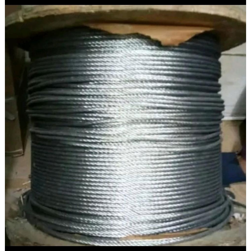 Kawat Seling Galvanis 4mm Wire Rope 4mm Tali Kawat Seling 4mm