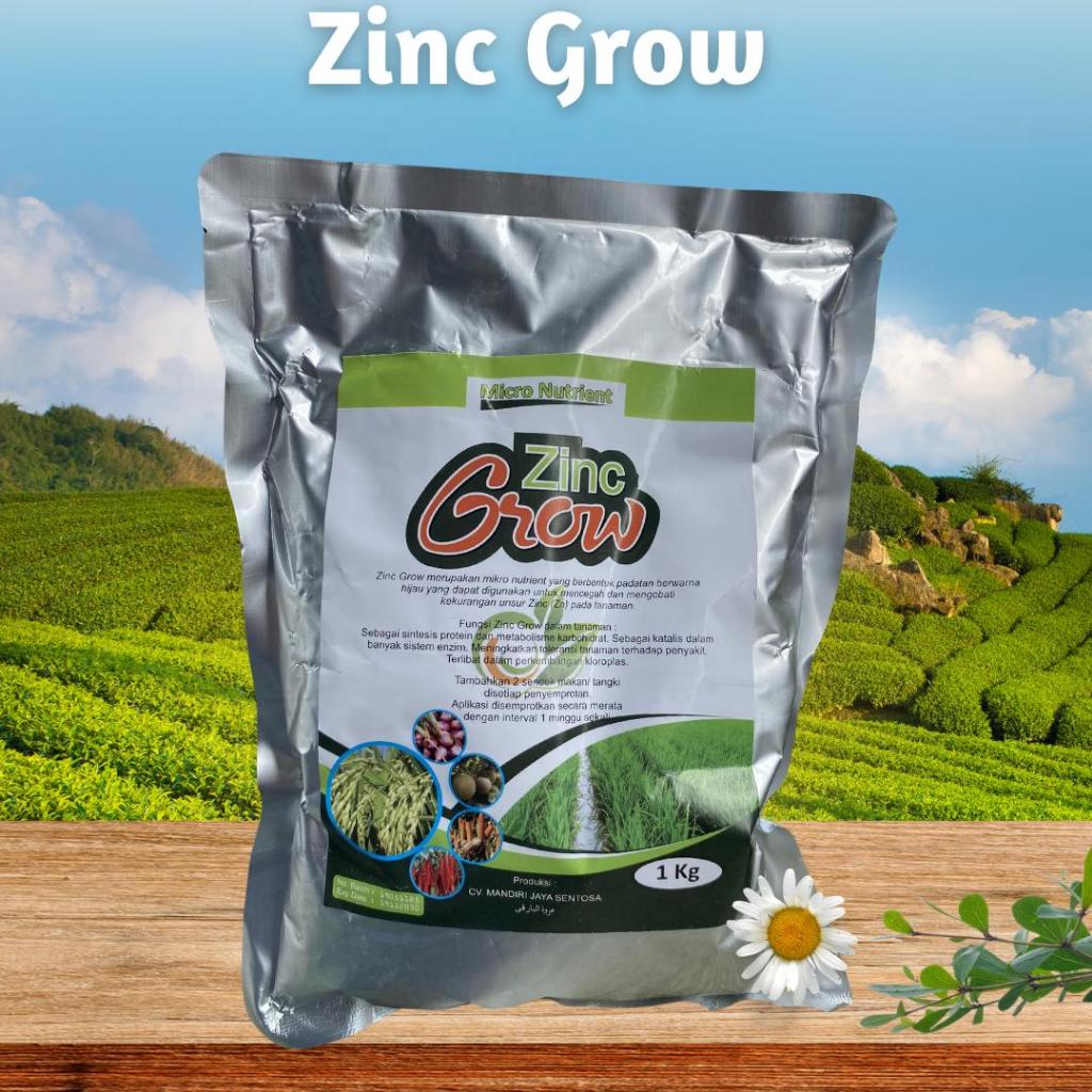 Zinc Grow  1kg Obat Padi Bubuk Obat Hama Padi Obat Pertanian Padi Mutiara Zink Obat Daun Padi Mutiar