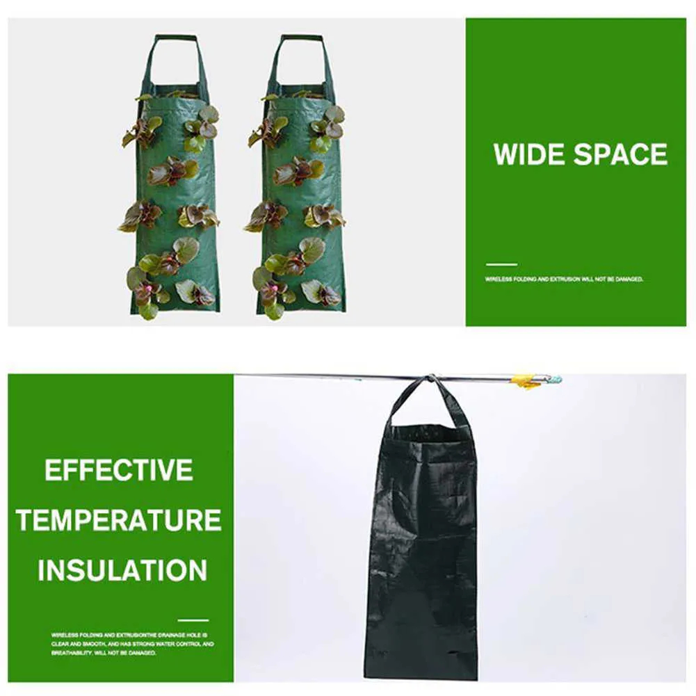 TERMURAH - PLANTER BAG POUCH 10 SLITS PLANTER GANTUNG VERTIKAL