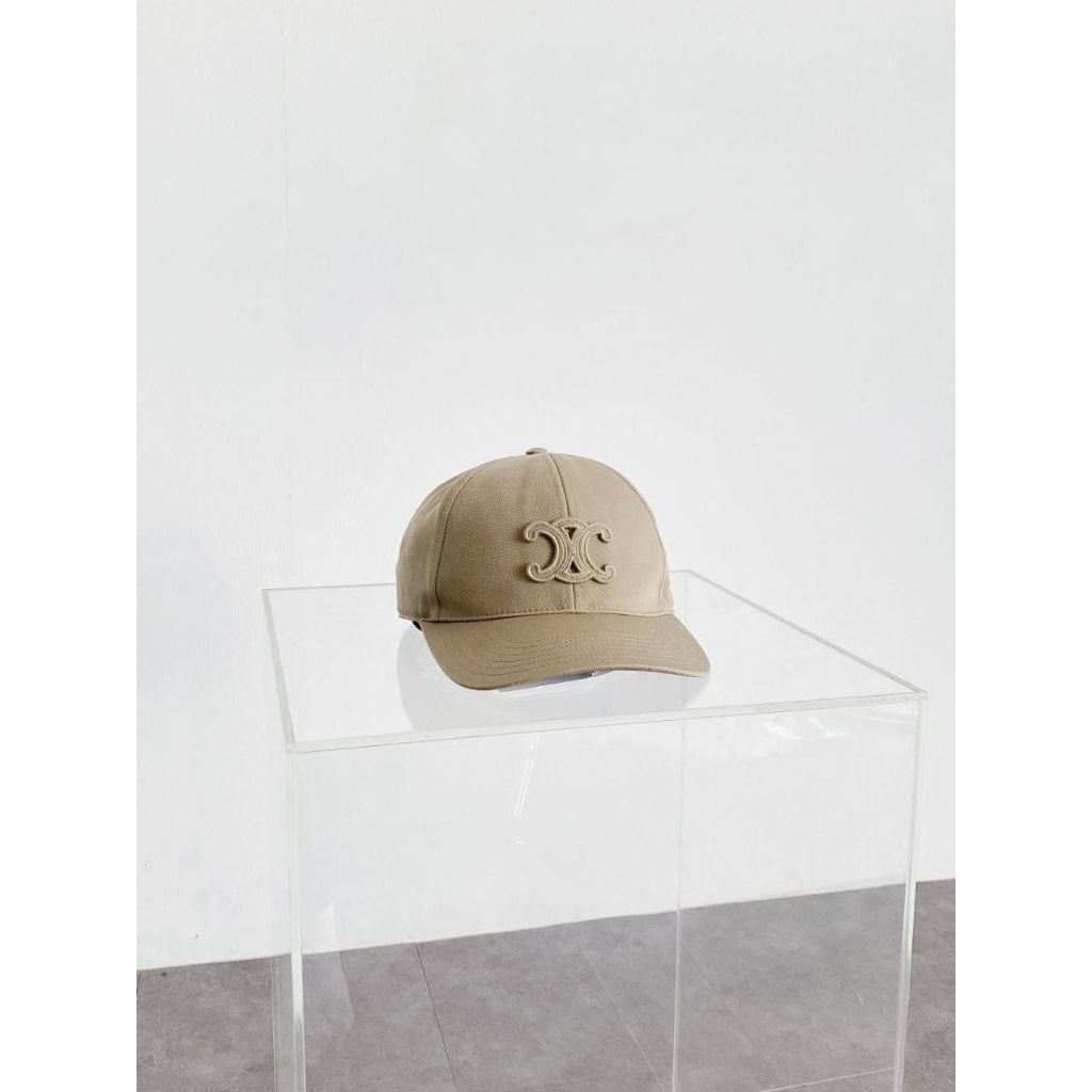 CELINE Triomphe Baseball Cap Olive