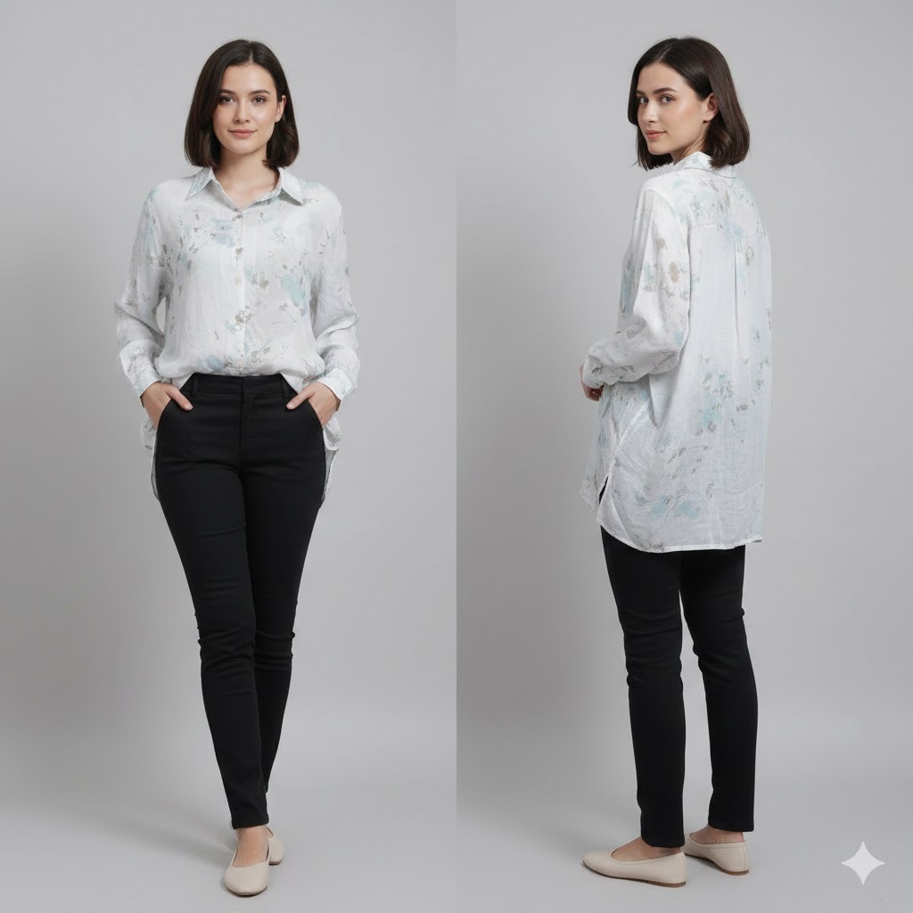 kemeja panjang outer wanita bunga rayon