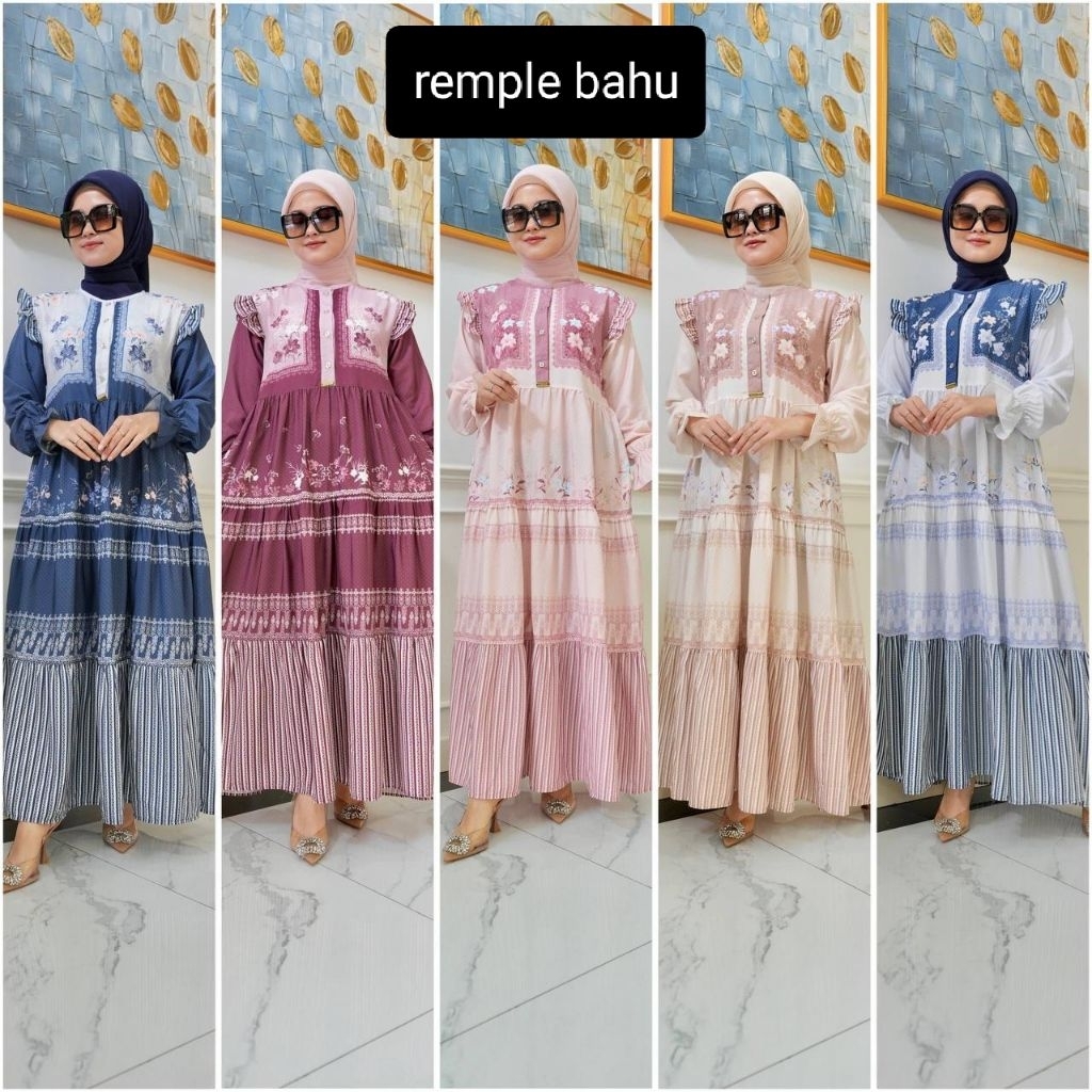 READY STOK SALVINA MIDI DRESS SIMPLE ELEGANT ORI SALVINA