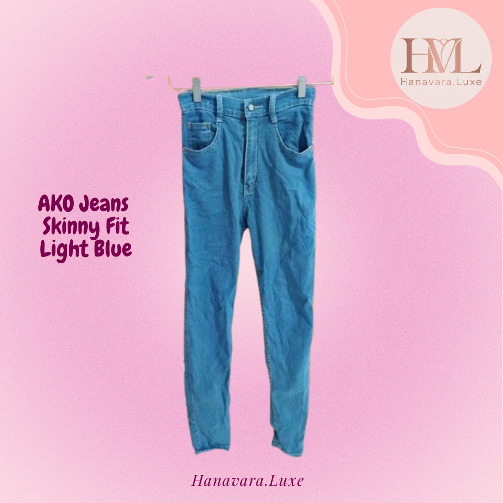 Celana Jeans/Jeans Wanita AKO Jeans Skinny Fit Light Blue
