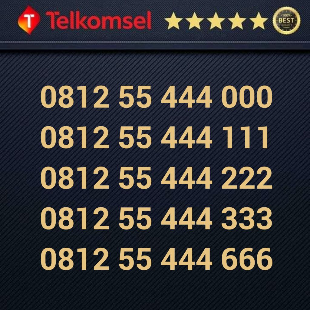 Kartu perdana telkomsel nomor cantik - 0812 55 444 666 0812 55 444 333 0812 55 444 222 0812 55 444 1