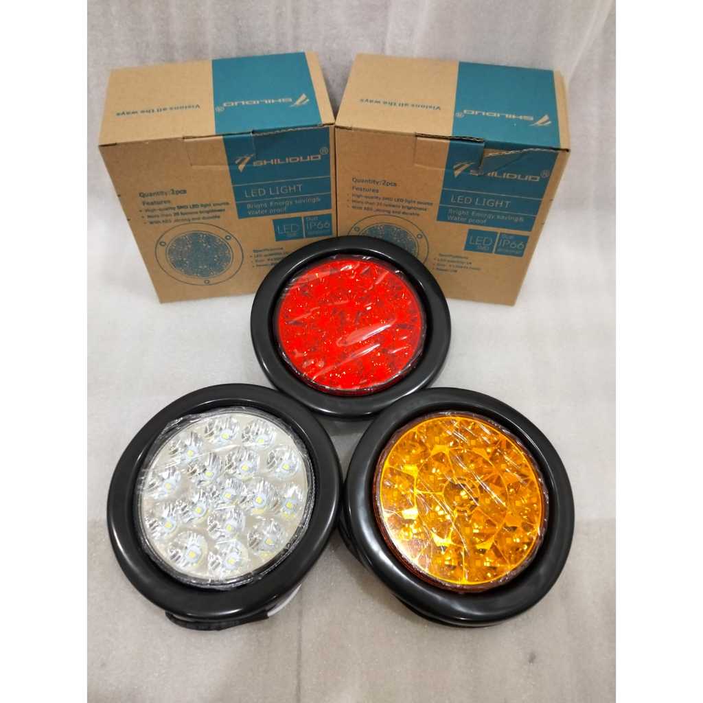 (SD-2015) Lampu Rem Bulat LED Truk 24 Volt/Stop Lamp Volvo/Lampu Stop Bulat LED/ORIGINAL BY SHILIDUO