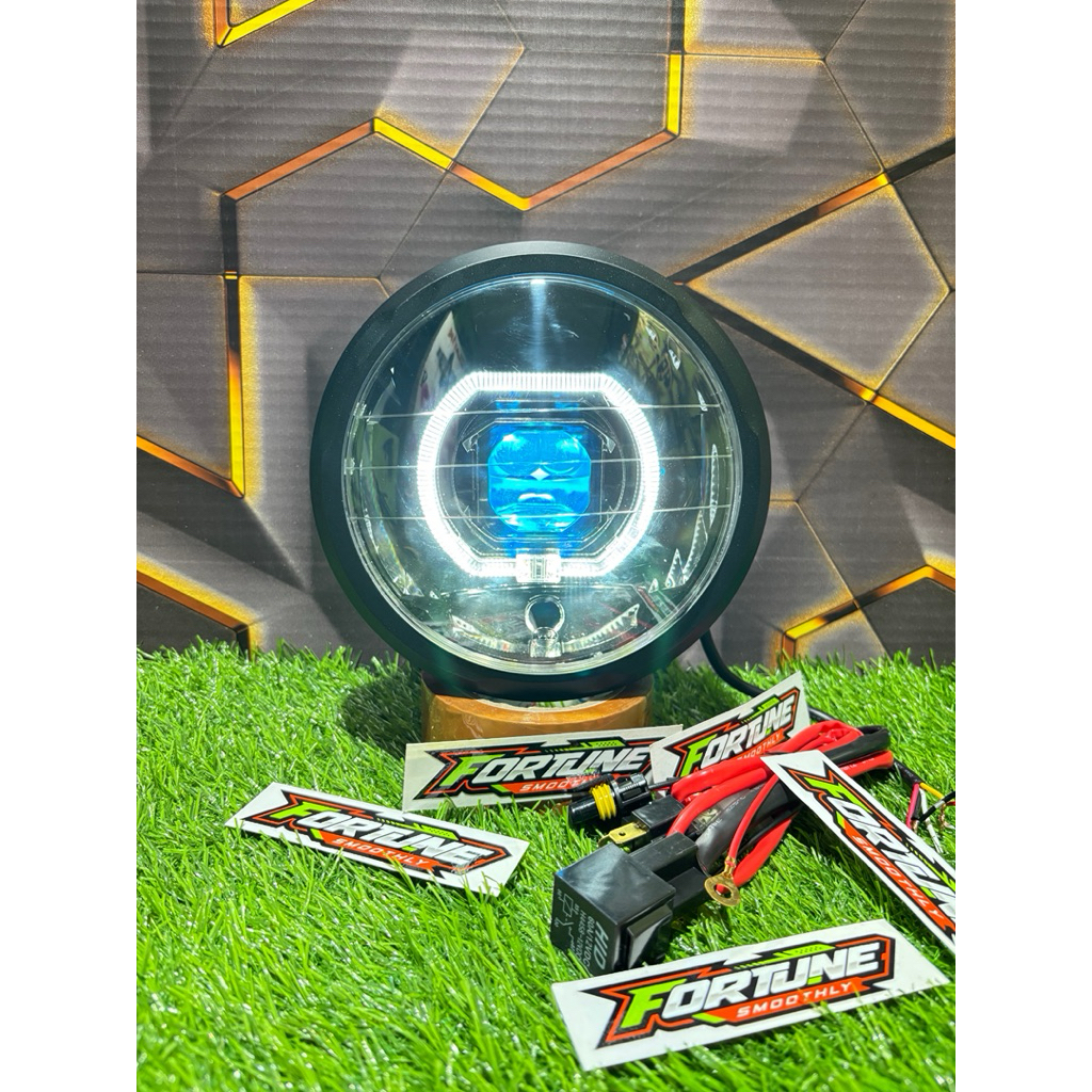 Reflektor Lampu Depan Biled Matrix Uk 4.5 Inch CB 150 Verza 2018 2019 2020 Full Set