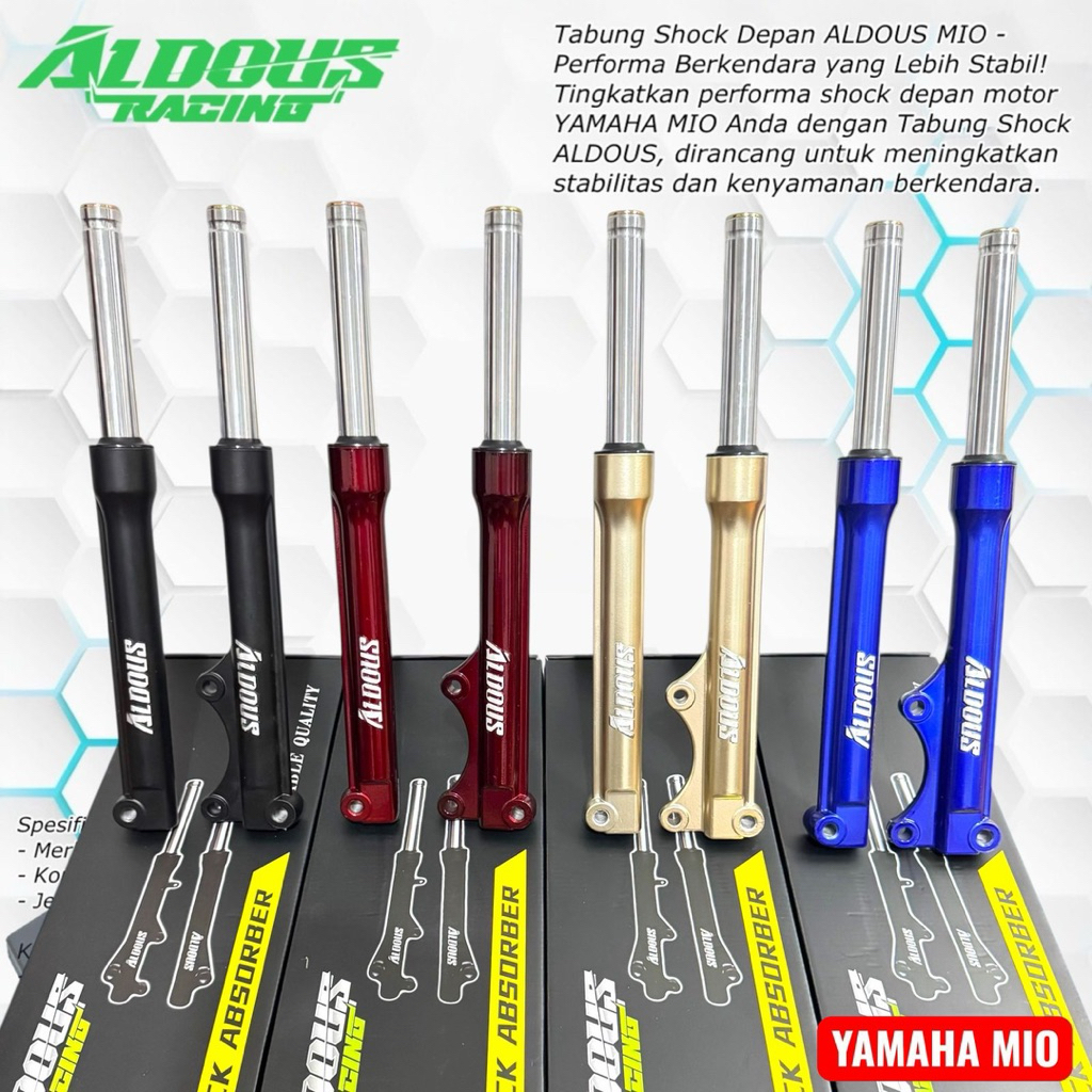 SHOCK DEPAN KOMPLIT ALDOUS RACING SHOCK BREAKER DEPAN MODEL STANDAR SHOCK MIO SMILE MIO SOUL MIO SPO