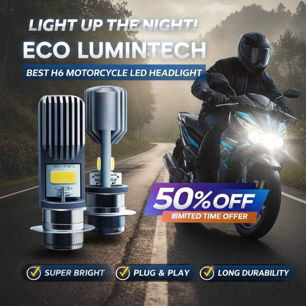 Lampu LED Motor H6 Fokus Jarak Menengah - ECO LUMINTECH