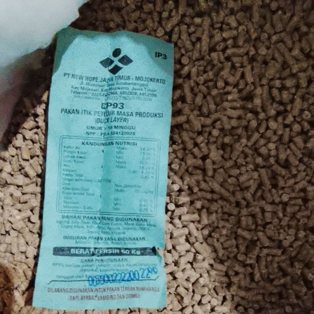 New Hope BP93 Pakan Bebek Petelur Komplit 1Kg