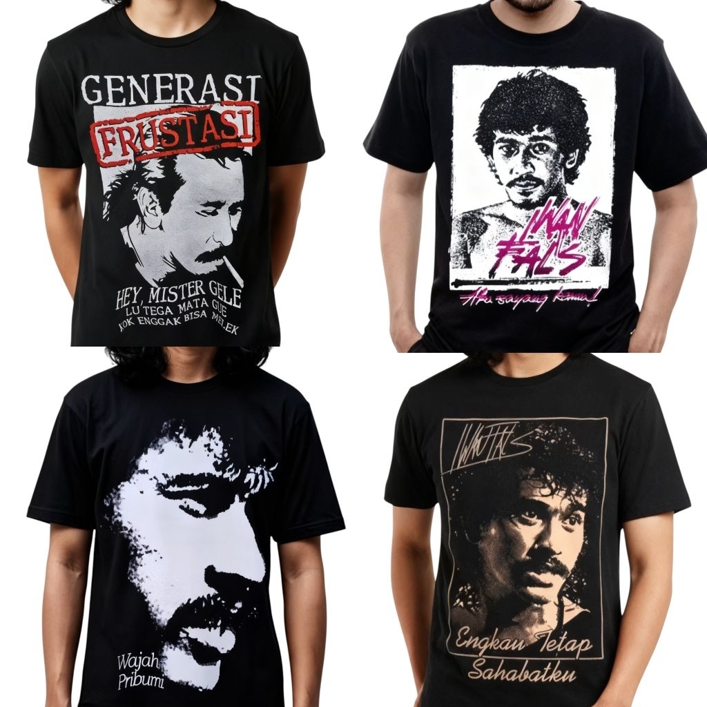 Kaos Iwan Fals - Kaos Iwan Fals Generasi Frustasi - Aku sayang kamu - Wajah Pribumi - engkau Tetap S