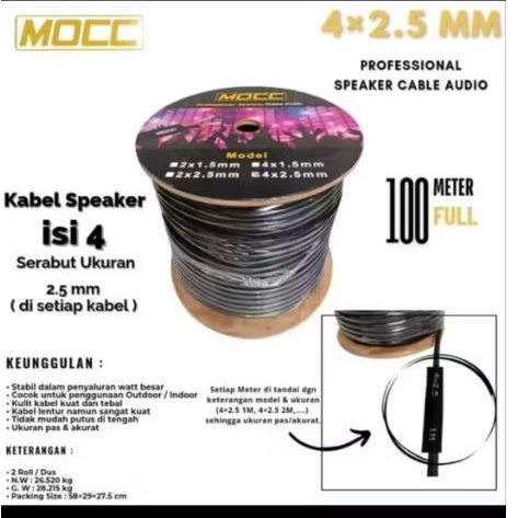 kabel speaker 4x2.5mm MOCC / PROFESIONAL CABLE AUDIO MOCC