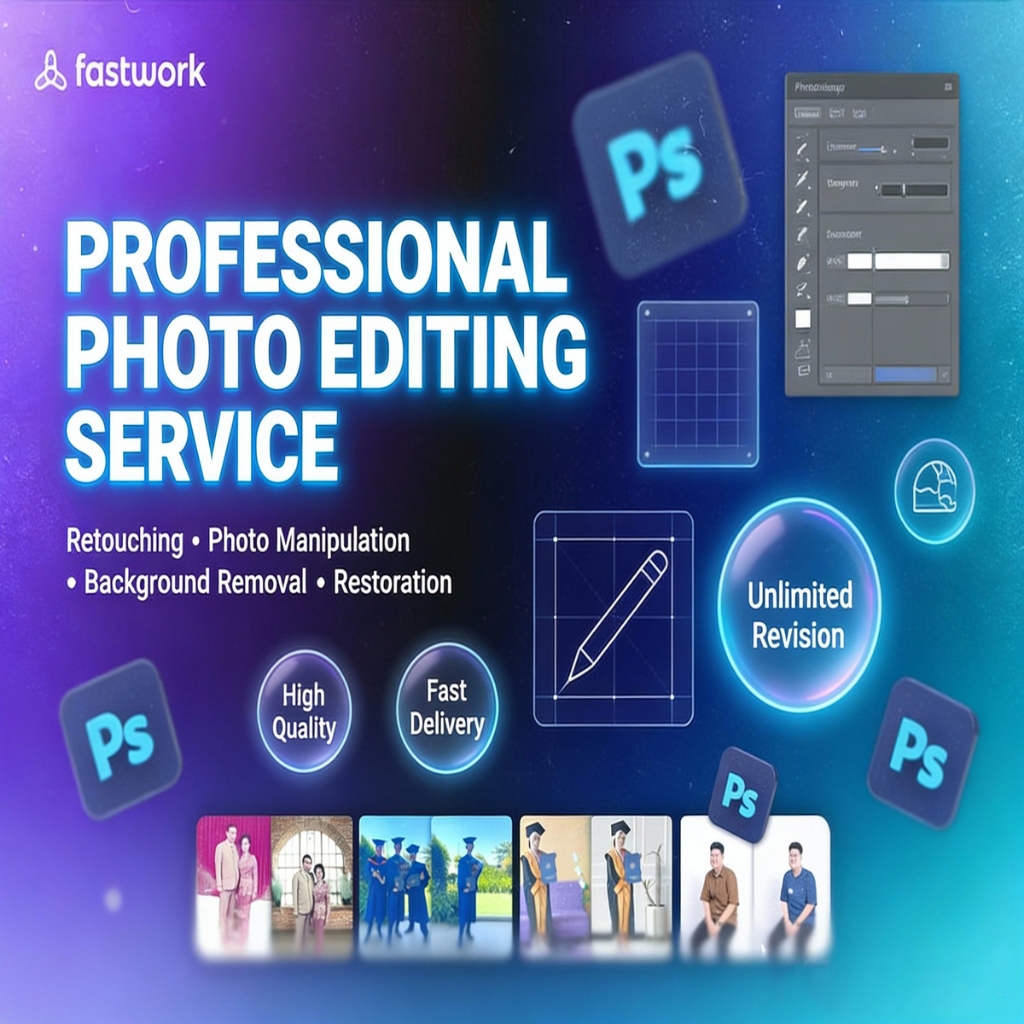 Edit foto / Jasa edit foto / edit foto jas / edit background / edit jilbab / edit foto keluarga /edi