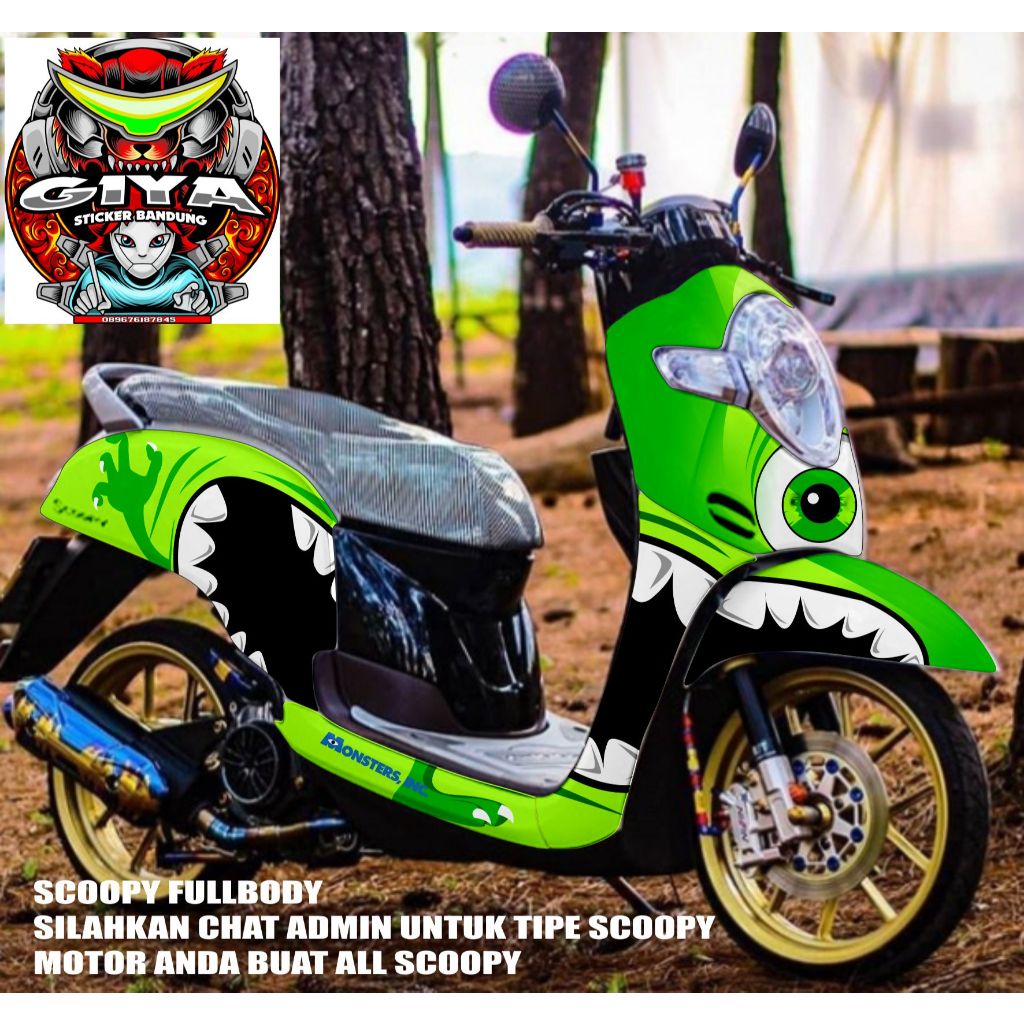 (cod) Terbaru Decal sticker scoopy fi 2017 2018 2019 2020 full body polos- stiker variasi scoopy fi/