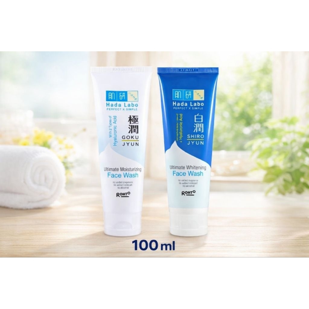 Hada Labo Gokujyun & Shirojyun Face Wash 100 ml