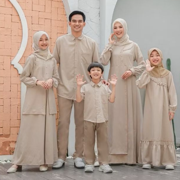 SEPLY EKSIS 284 CAPPUCINO FOAM Sarimbit Keluarga 2025 Gamis Meyra 378 Meyra 379 Koko Kaseo 255