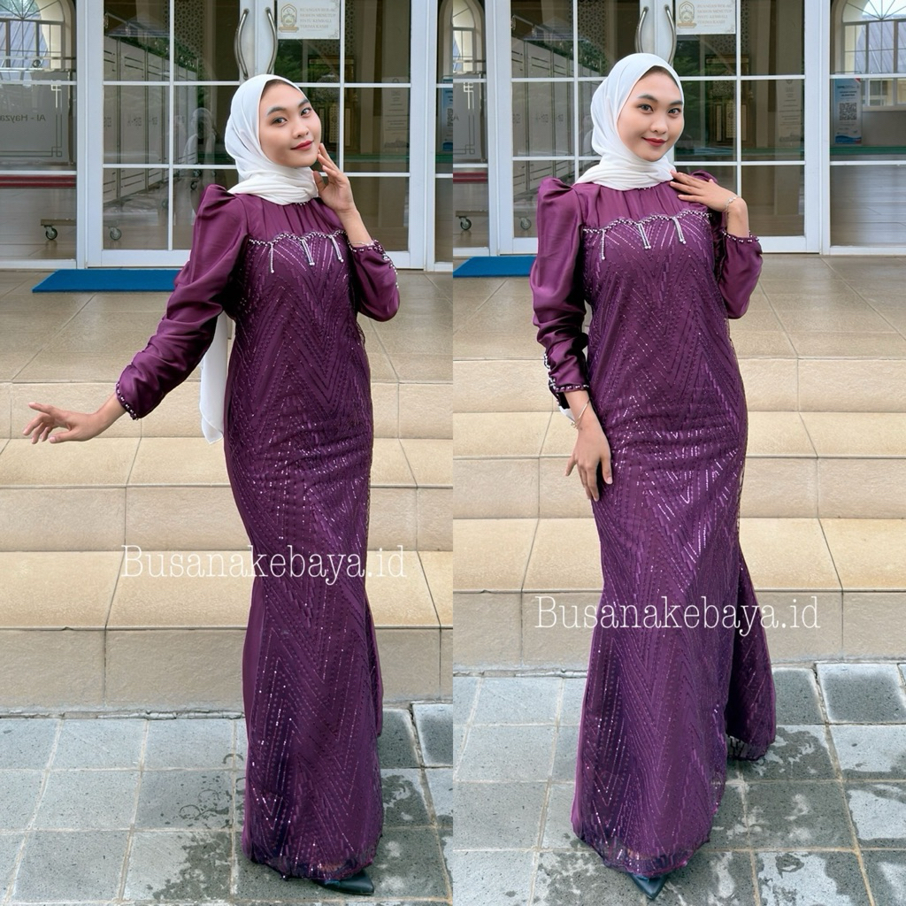 Gamis Brukat Gantung Dewasa Dress Pesta Kekinian