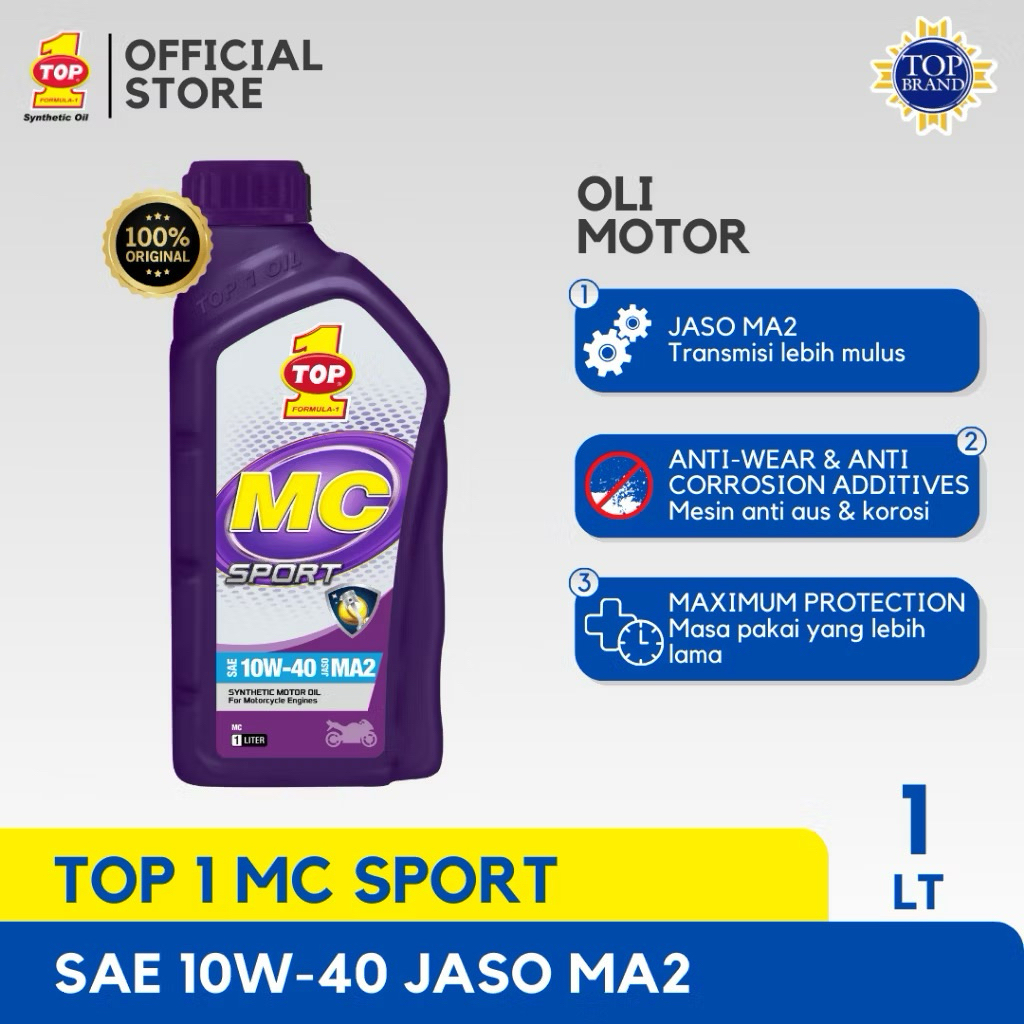 OLI MESIN TOP1 MC SPORT 10W-40 1L TOP1 OIL