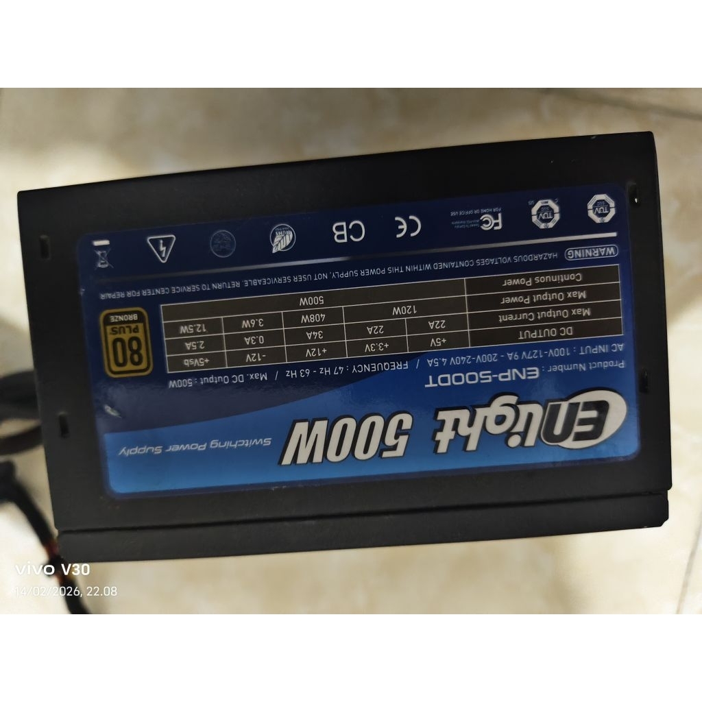 psu enlight 500w bronze 80+