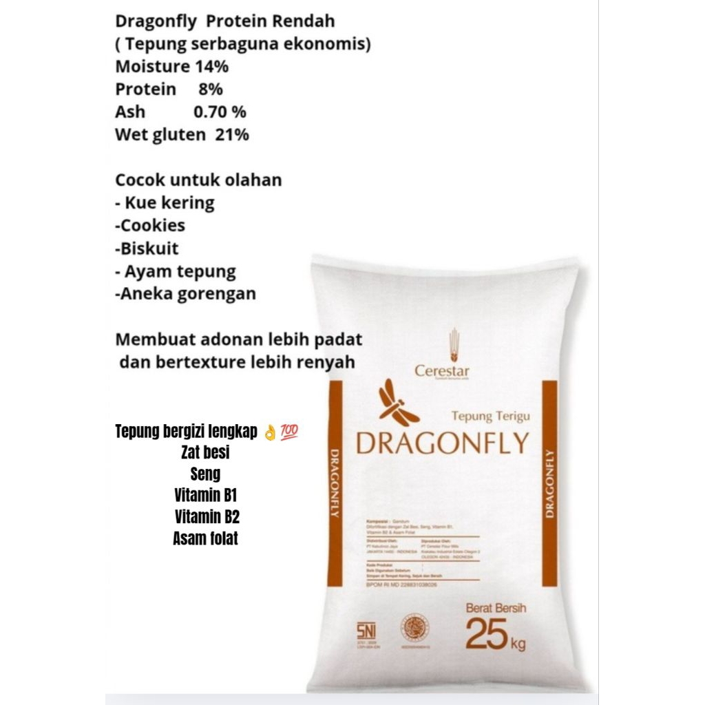 Tepung Terigu protein rendah (Dragonfly)