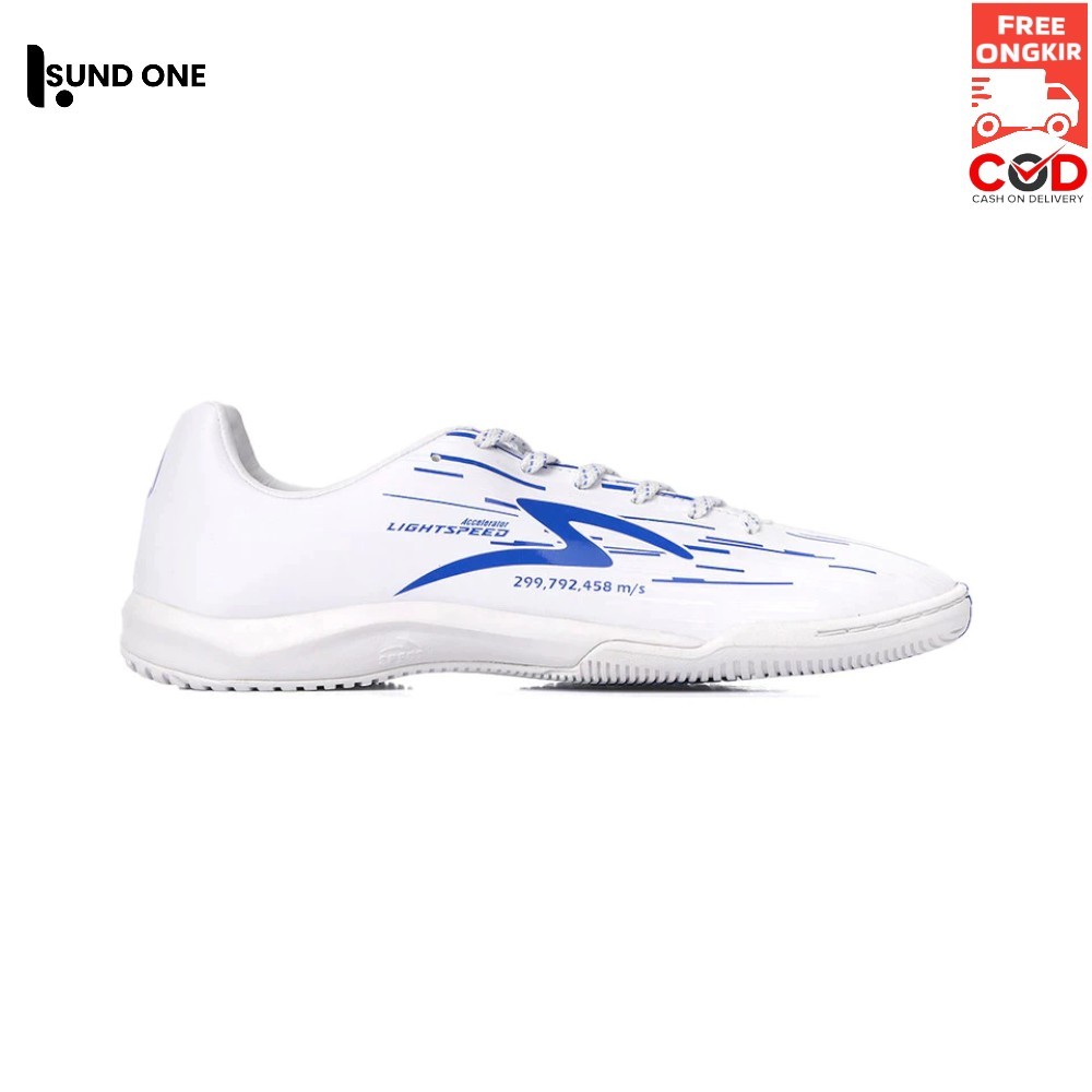 Specs Sepatu Futsal Lightspeed Reborn Accelerator IN - White Dazzling Blue Ls Reborn